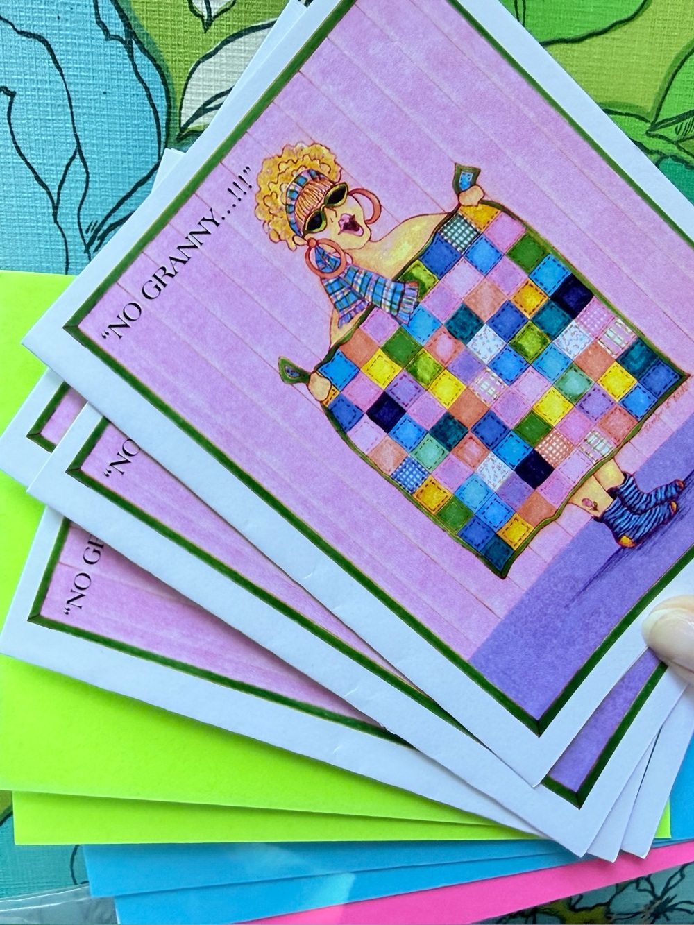 Novelty Gag Granny Greeting Cards Birthday Retirement Quilt Crafting Set of 5